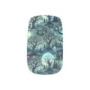 Nail Polish Strips Halloween, Spooky Nighttime Minx Nail Art