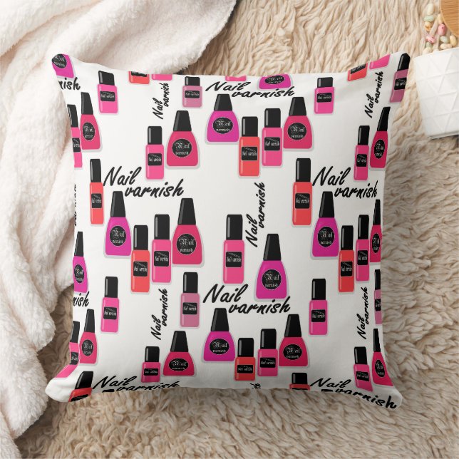 Nail Polish Throw Pillow (Blanket)