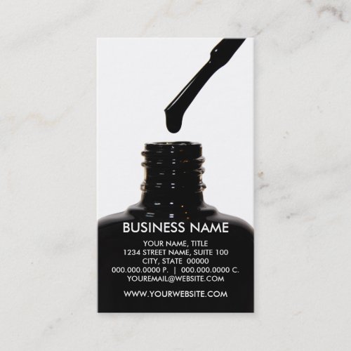 Nail Polish Transparent BG Business Cards