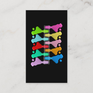Nail Polish Tubes Make Up Nail Technician Business Card
