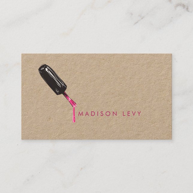 Nail Polish Womens Beautician Salon Appointment Card (Front)