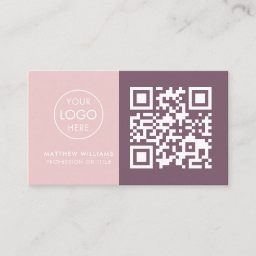 Nail Professional QR Code Logo Modern Business Card