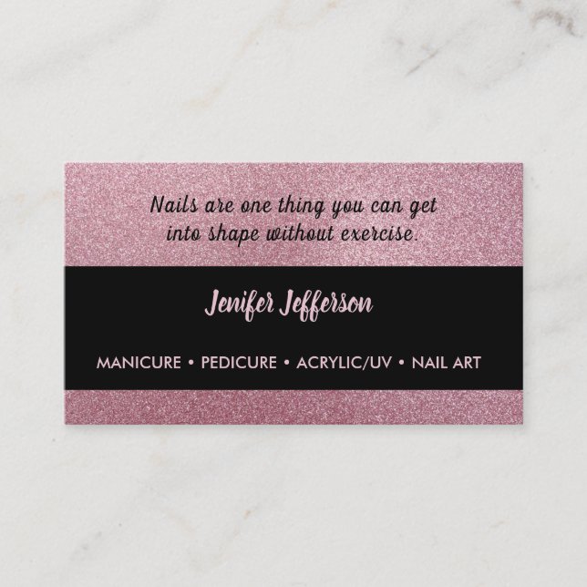 Nail quote Salon  Business Card (Front)