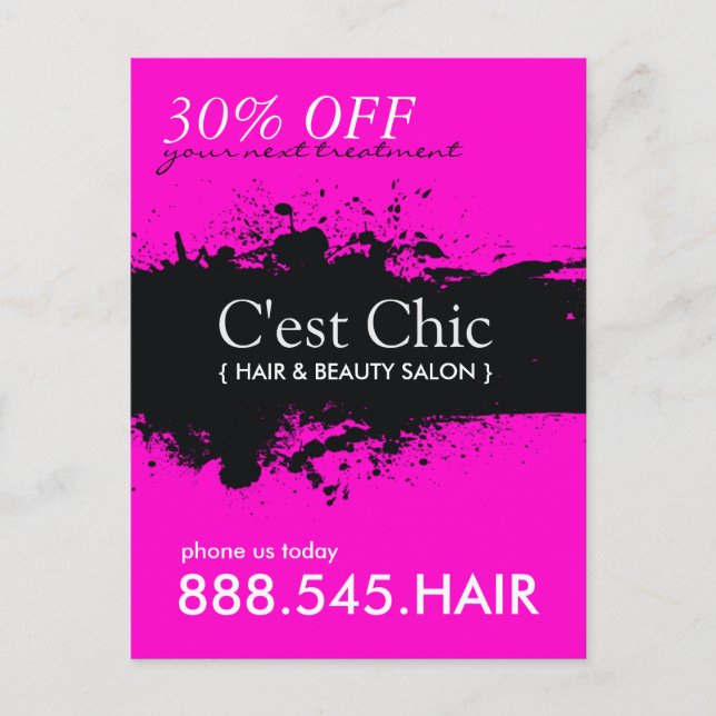 Nail Salon and Spa Advertising Postcard (Front)