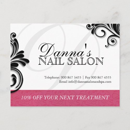 Nail Salon and Spa Advertising Postcard