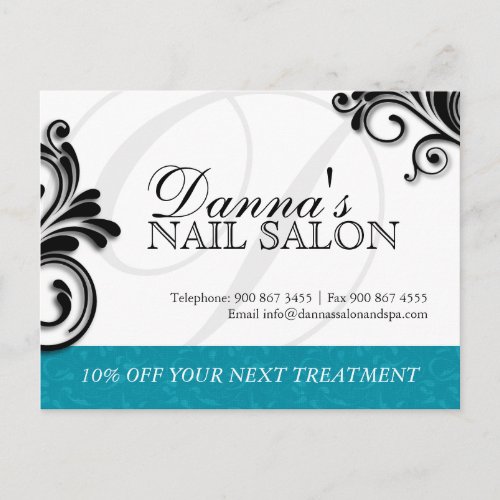 Nail Salon and Spa Advertising Postcard