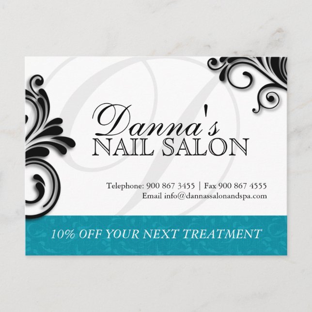 Nail Salon and Spa Advertising Postcard (Front)