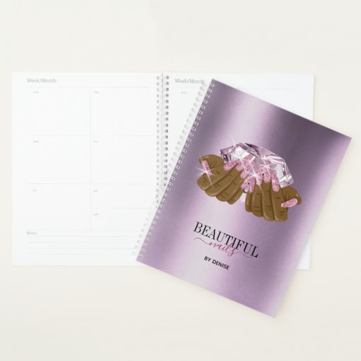 nail salon appointment book hand nails technician planner Zazzle
