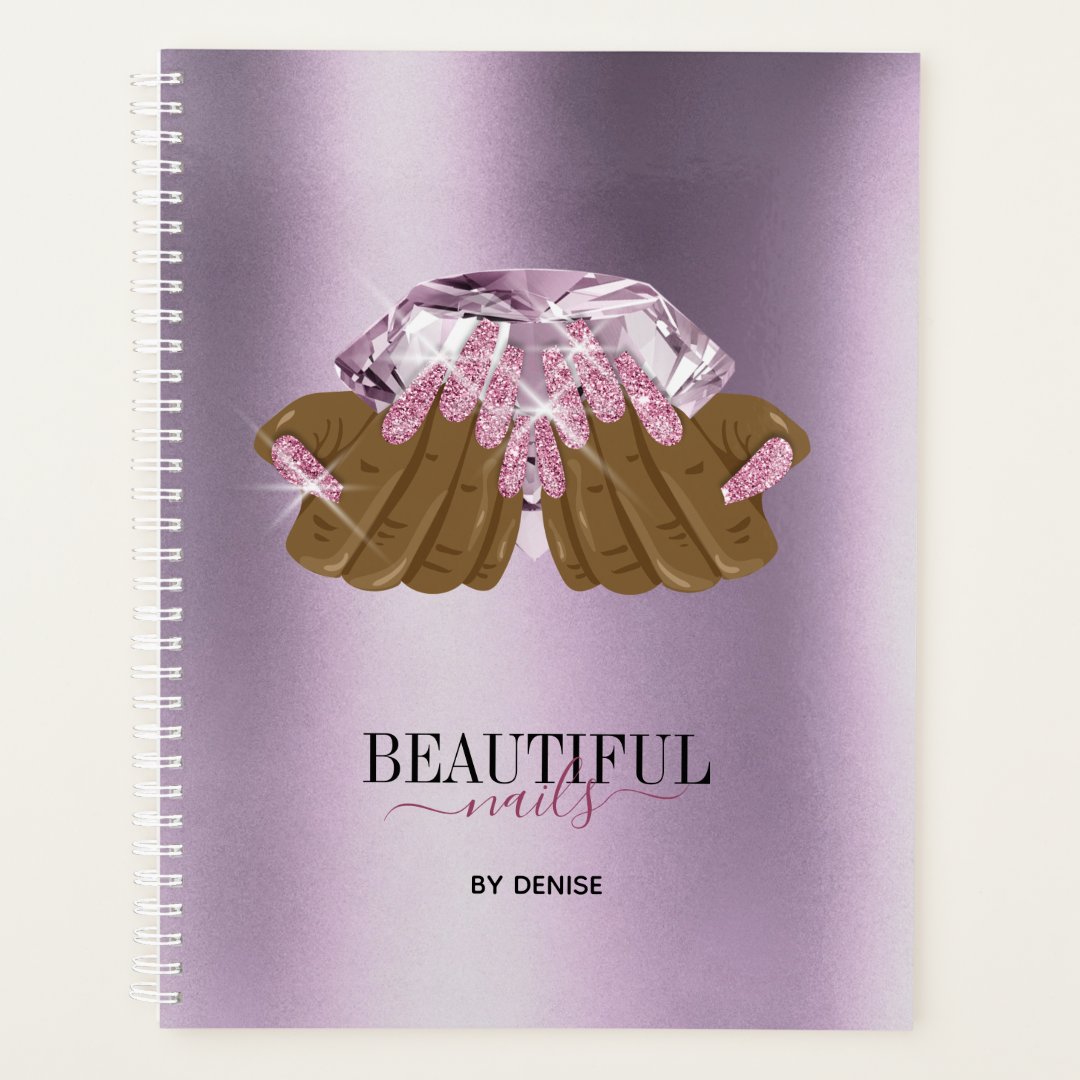 nail salon appointment book hand nails technician planner Zazzle