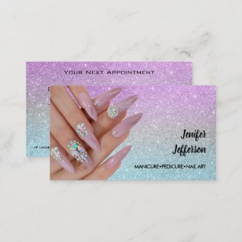 Nail Salon  Appointment Business Card by aquachild at Zazzle