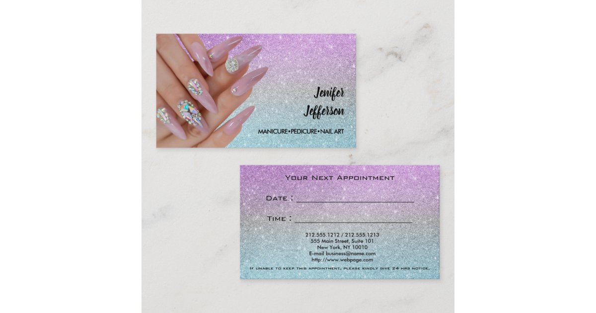 Nail Salon appointment Business Card Zazzle