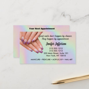 Nail Salon Appointment Business Card