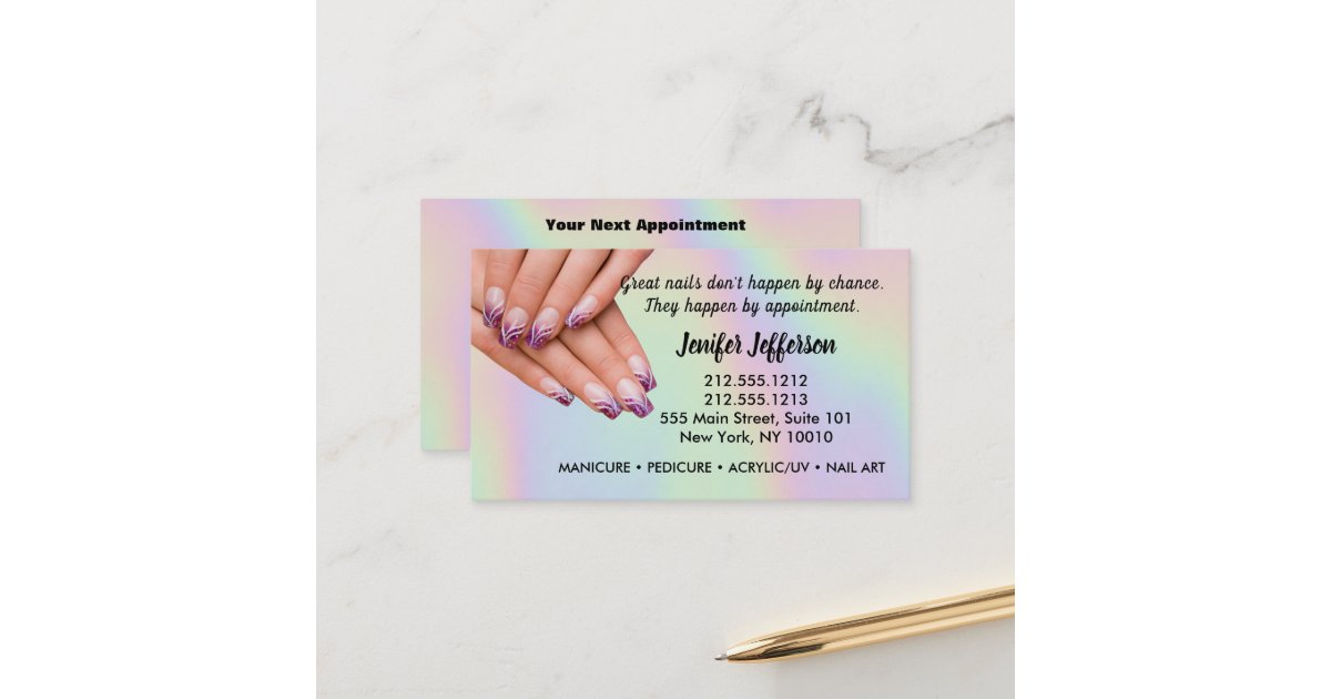 Nail Salon Appointment Business Card Zazzle
