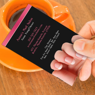 Nail Salon Appointment Business Card Template