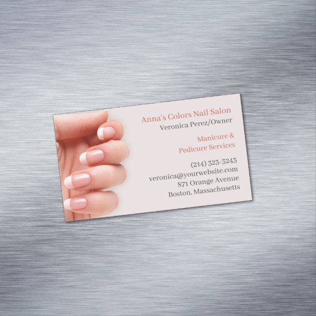 Nail Salon Artist Business Card Magnet (In Situ)