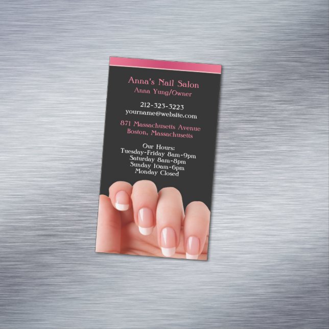 Nail Salon Artist Business Card Magnet (In Situ)