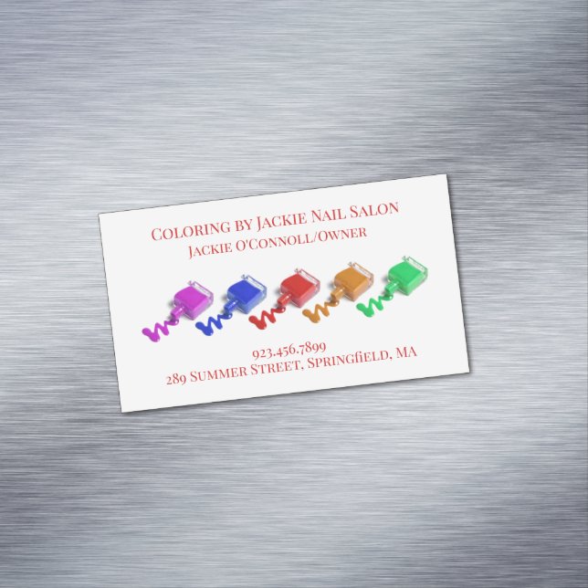 Nail Salon Artist Business Card Magnet (In Situ)