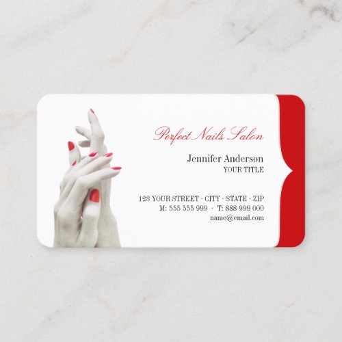 Nail Salon Beauty Center business card