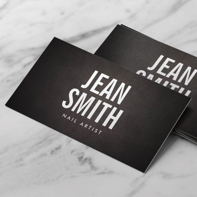 Nail Salon Bold Text Elegant Minimalist Business Card (Creator Uploaded)