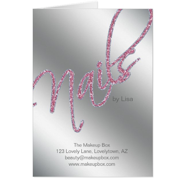 Nail Salon Brochure Beauty Cards (Front)