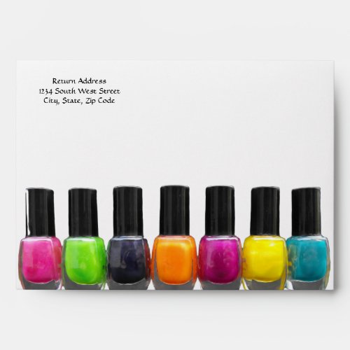 Nail Salon Business Bright Polish Bottles Envelope