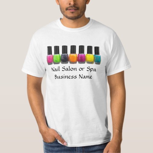 Nail Salon Business Bright Polish Bottles T_Shirt