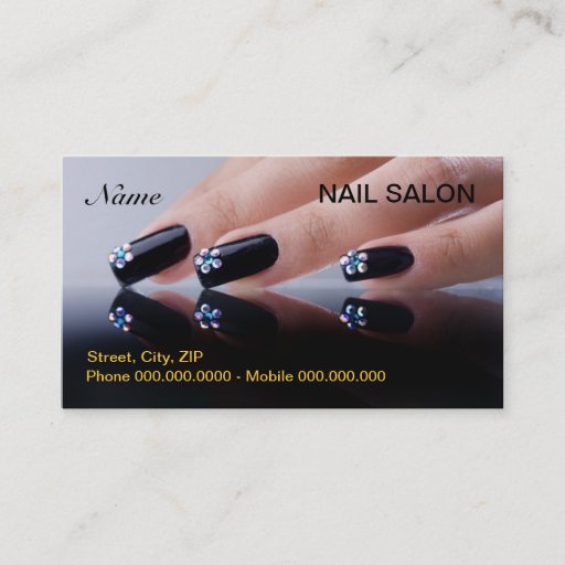 Customizable Nail Salon Business Card