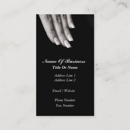 Customizable Nail Salon Business Card