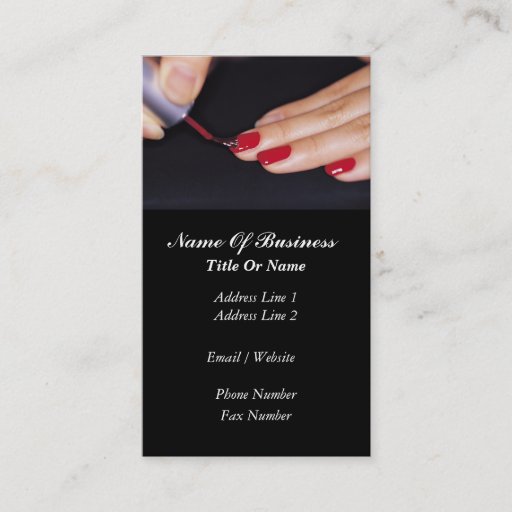 Customizable Nail Salon Business Card