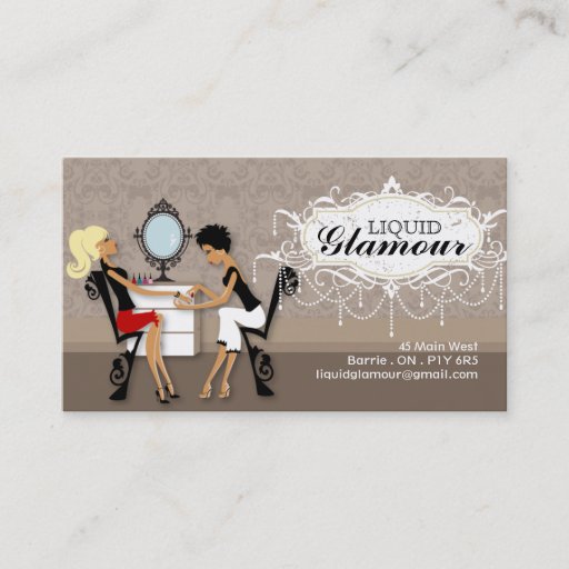 Customizable Nail Salon Business Card