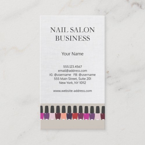 Nail Salon Business Card