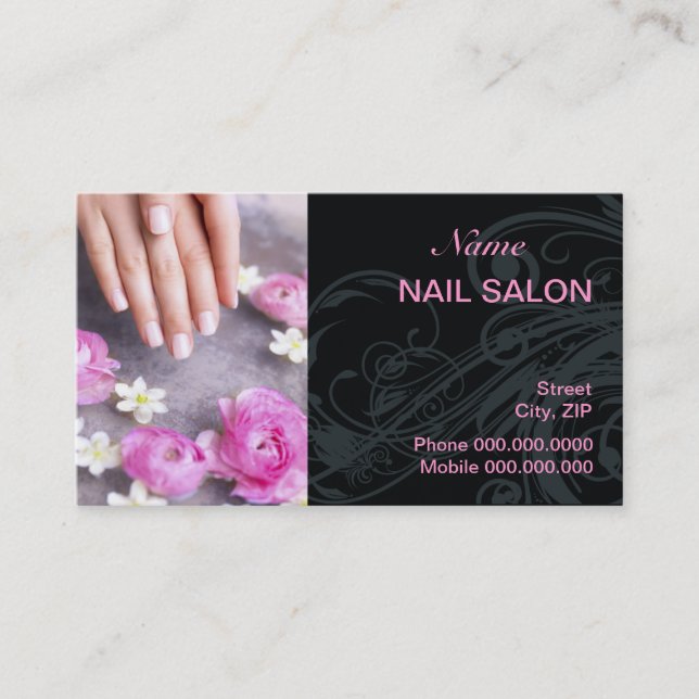 Nail Salon Business Card (Front)