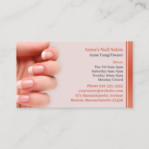 Nail Salon Business Card Appointment Template