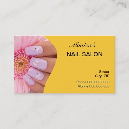 Nail Salon Business Card - choose your color