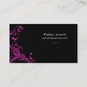 Nail Salon Business Card Glitter Pink (Back)