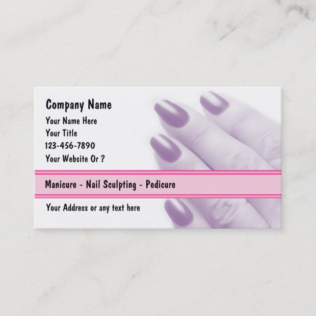 Nail Salon Business Cards (Front)