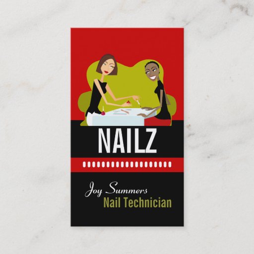 Customizable Nail Salon Business Cards
