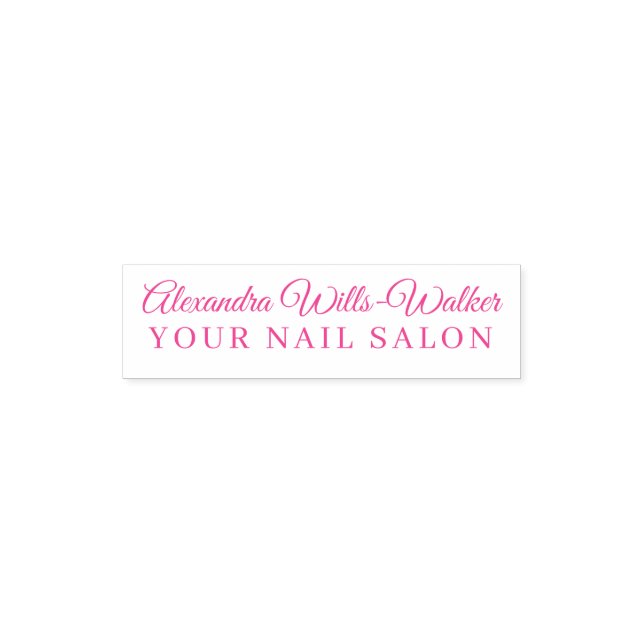 Nail Salon Business Staff Self-inking Stamp (Design)