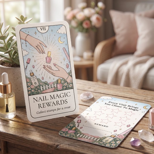 Nail Salon Celestial Loyalty Stamp Card (Creator Uploaded)