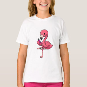 Nail Salon Flamingo Kids T-Shirt