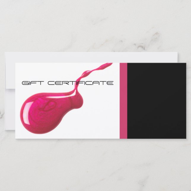 Nail Salon Gift Certificates (Front)
