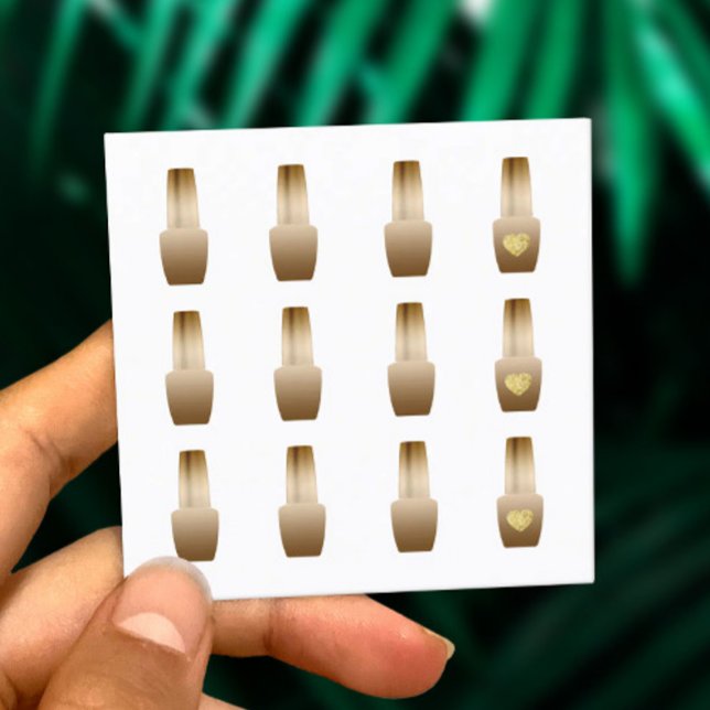 Nail Salon Makeup Artist 12 Stamps Loyalty Card (Creator Uploaded)