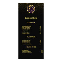 Nail Salon Manicurist Modern Black Gold Price List