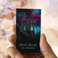 Nail Salon Manicurist Modern Black Polish Bottle