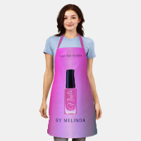 Nail salon manicurist modern polish pink glitter