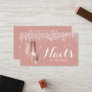 Nail Salon Manicurist Modern Rose Gold Drips Loyalty Card