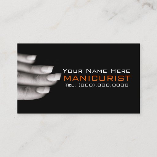 Customizable Nail Salon Manicurist Professional Business Cards