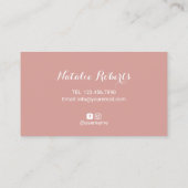 Nail Salon Modern Rose Gold Polish Manicurist Business Card (Back)