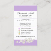 Nail Salon Nail Tech Diamond Nails Art Manicurist  Business Card (Back)