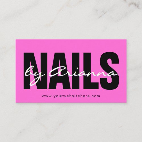  Nail Salon  Nail Tech  Nail Stylist Female Hand Business Card